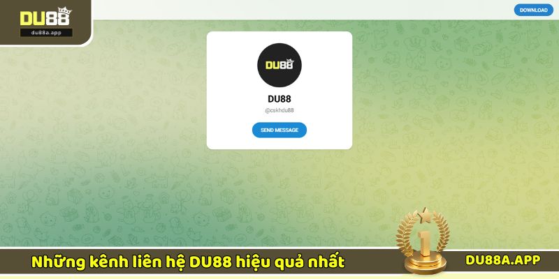 Người chơi có thể liên hệ kênh telegram của DU88 để nhận hỗ trợ